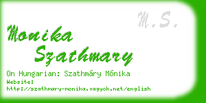 monika szathmary business card